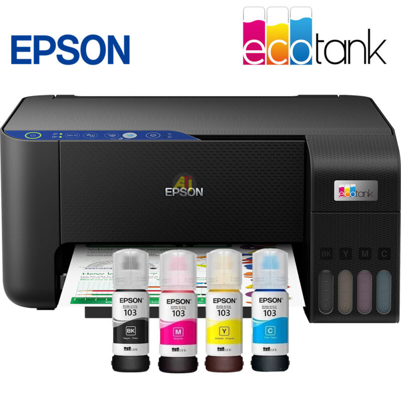 EPSON EcoTank L3252 – Imprimante Multifonction à réservoir d’encre – Impression, Copieur, Scanner, Wifi