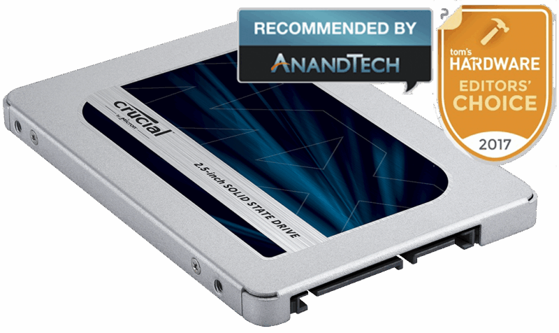 SSD interne Crucial MX500 1 To 2,5 pouces 7 mm (avec adaptateur 9,5 mm) SATA NAND 3D