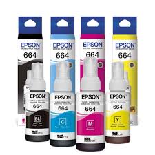 Encre Epson T664 ,  EPSON EcoTank  L110 L120 L200 L210 L220 L300 L310 L350 L355 L365 L375 L380 L395 L396 L455 L457 L495 L555 L565 L575 L1300